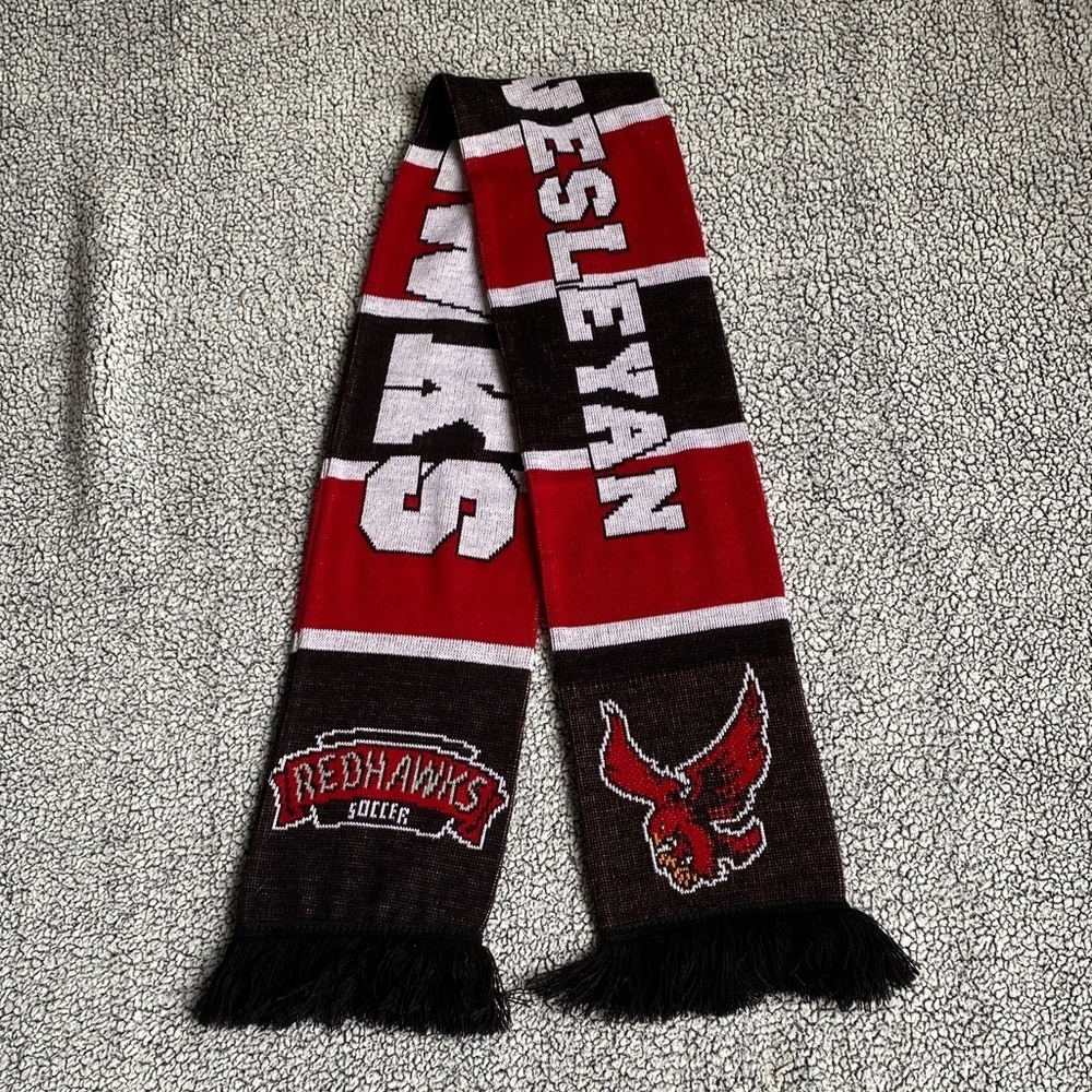 Wesleyan Red and Black Scarf